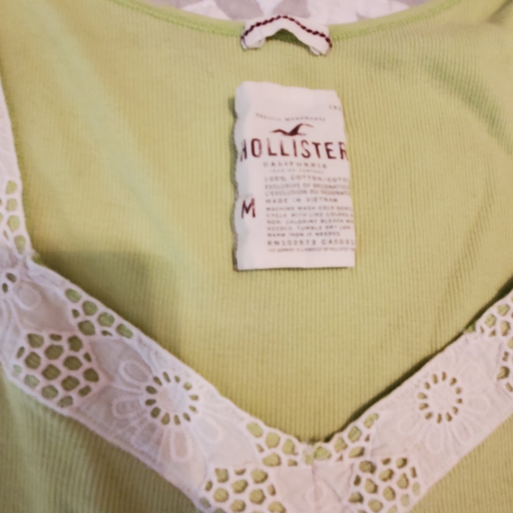 Hollister tank top- lime green - Picture 2 of 2